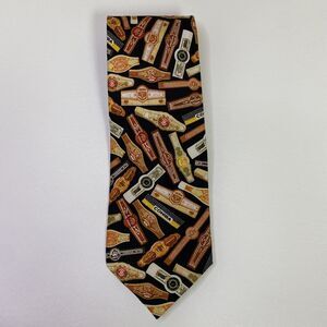 RM Style Ralph Marlin Cohiba Habana Cigar Graphic Tie 100% Silk Cuban